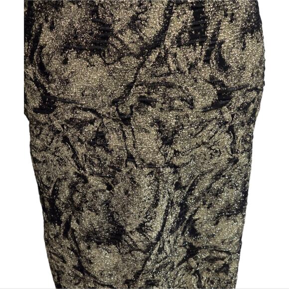 Aidan Mattox Jacquard Scoop Neckline Sleeveless Beaded Fringe Trim Dress Size 0 - Picture 10 of 16